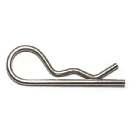 Midwest Fastener Bridge Cotter Pin, 1/8 in Dia, 2-9/16 in L, Stainless Steel, PK 6 74968